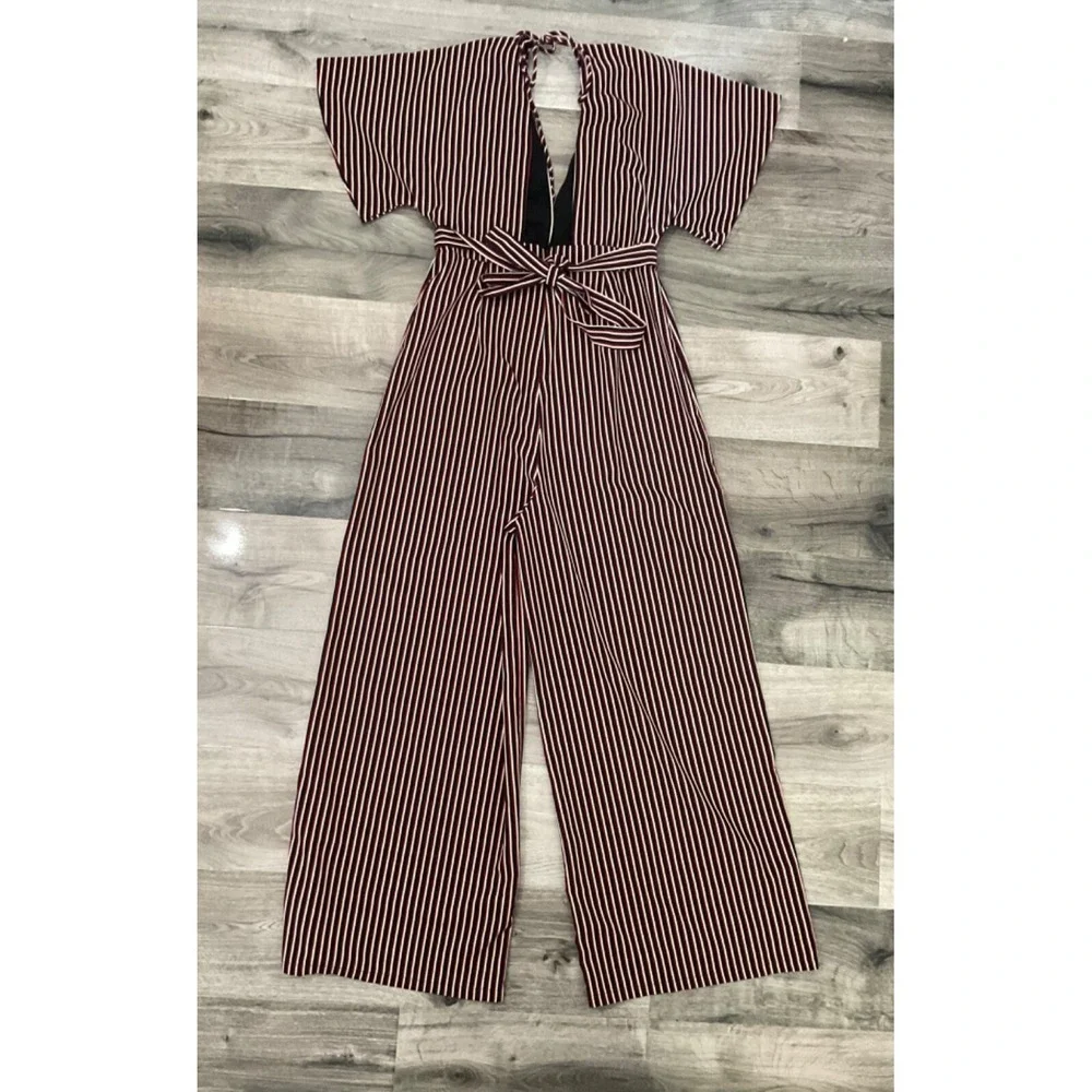 Women Stripe Pants Jumpsuit Multi Color Size S - Picture 4 of 7